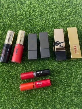 YSL, Burberry, Armani Bundle mini lipsticks and glosses (8 items)